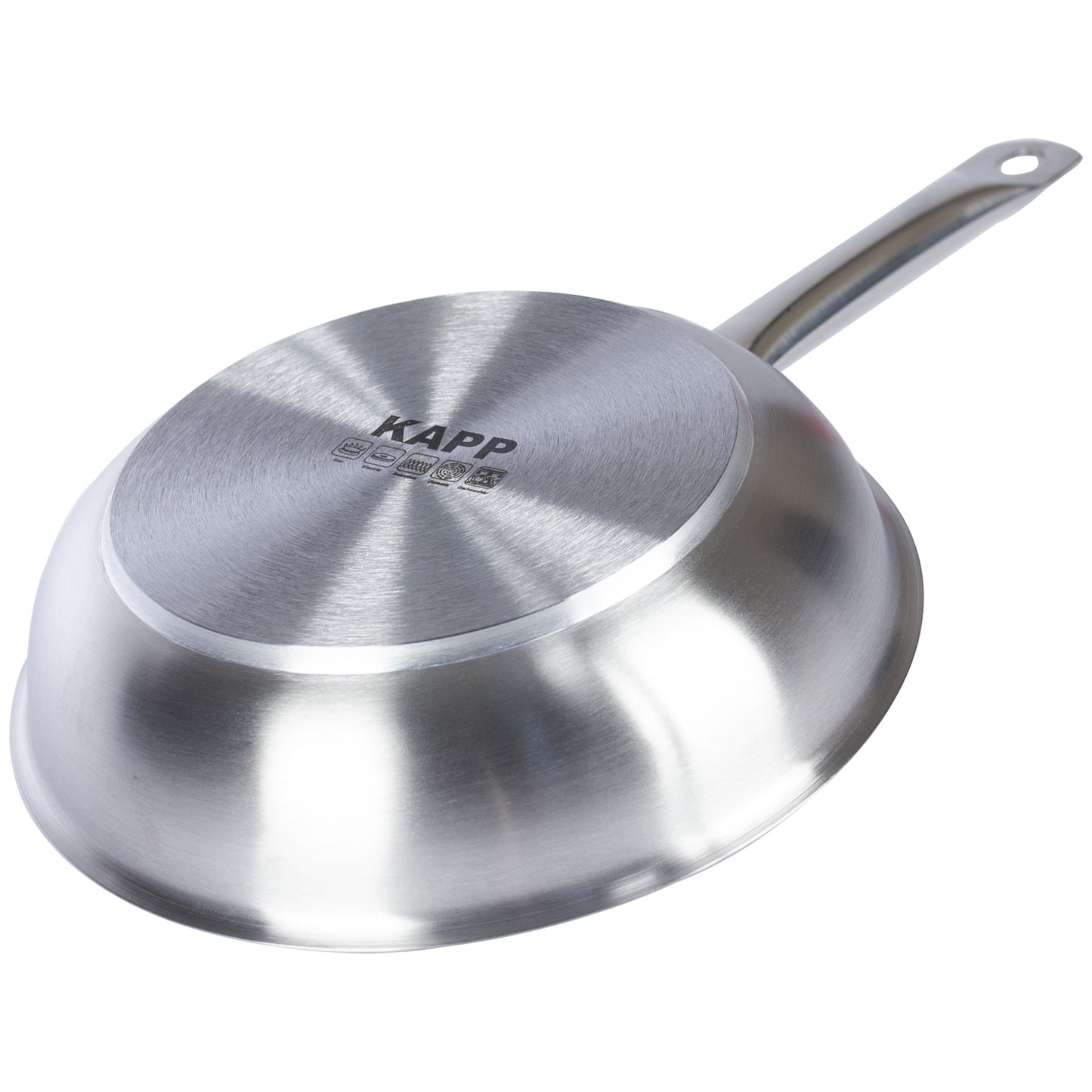 Stainless Steel Frying Pan / Fry Pan with Long and Stay Cool Handle, 11 Inch, Silver