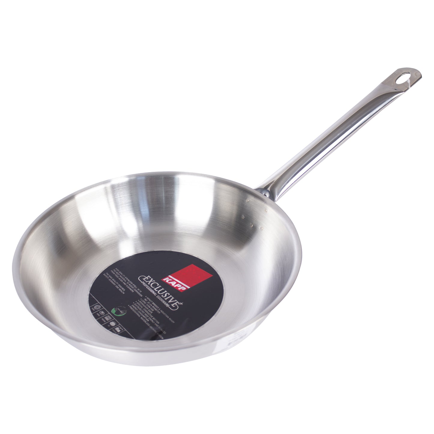 Stainless Steel Frying Pan/Fry Pan with Long and Stay Cool Handle, 9.4 Inch, Silver