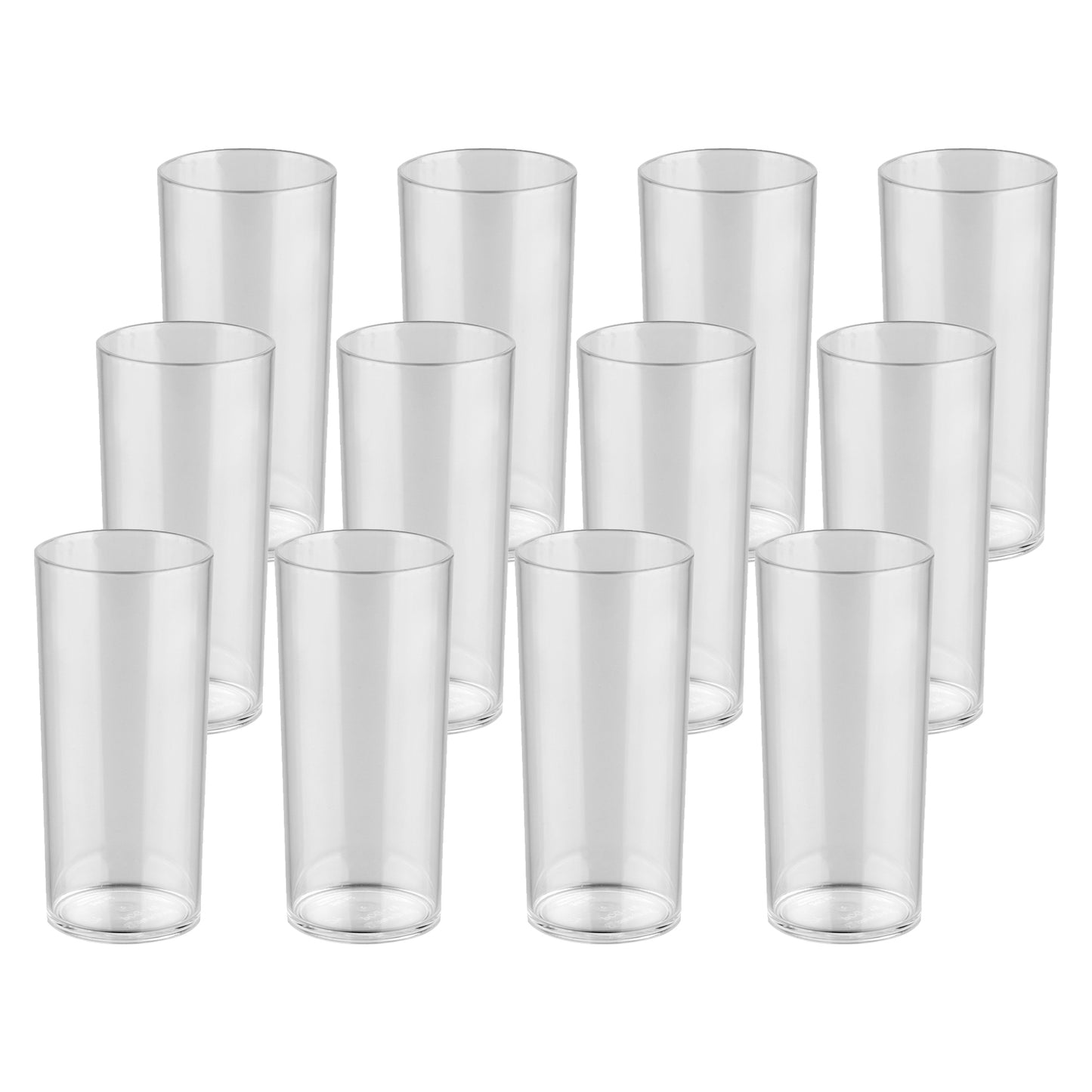 Unbreakable Highball Drinking 8.1-ounce Raki Glasses, Clear, Unbreakable Outdoor, Set of 12