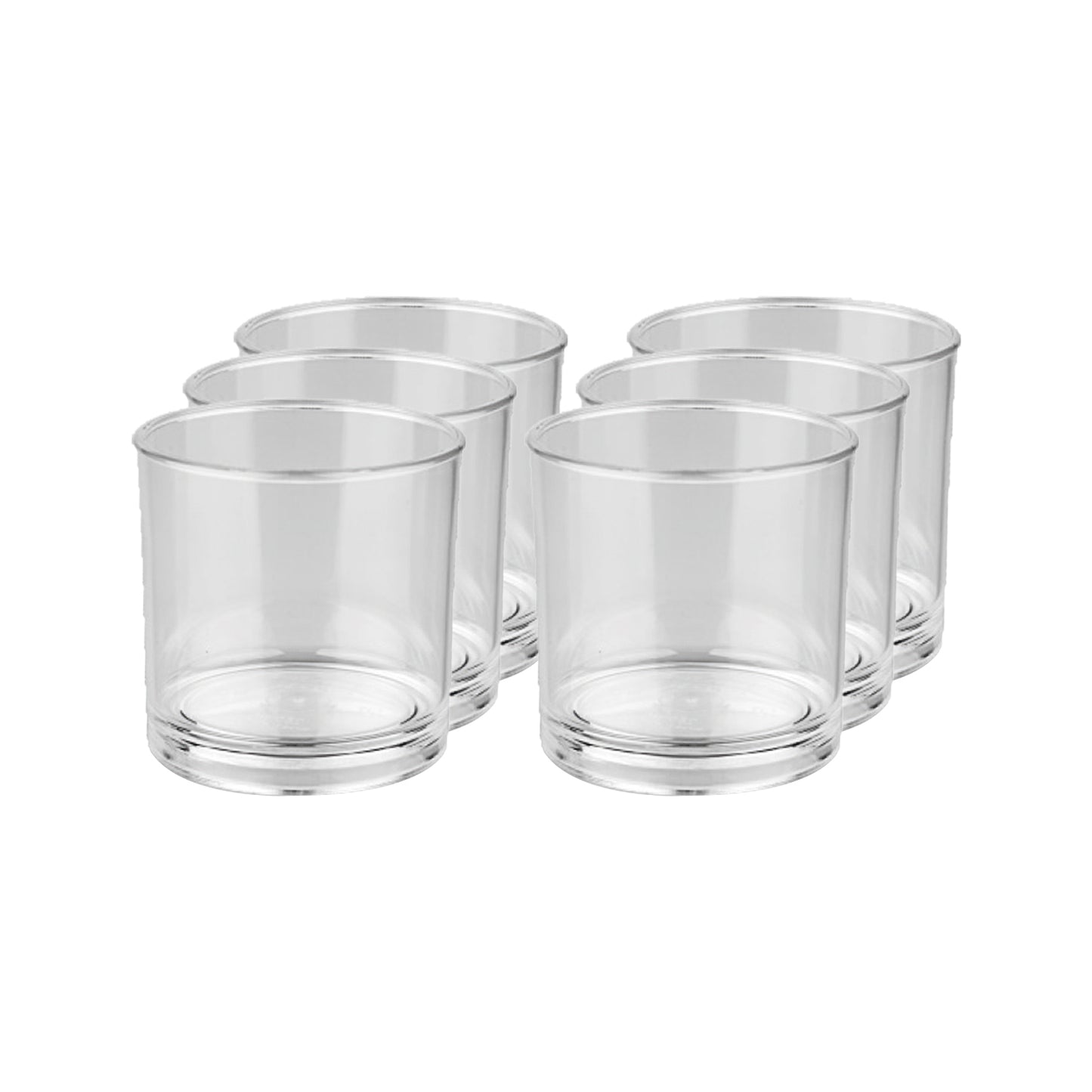 Unbreakable Whiskey Glasses, Set of 6, All-Purpose Reusable Polycarbonate Plastic, Ideal for Whiskey and Scotch, Dishwasher Safe, 8.4 oz