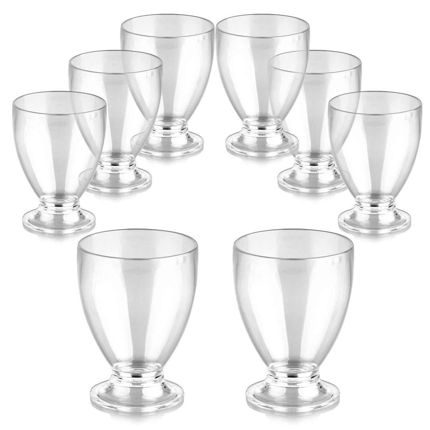 Unbreakable Drinking Glasses 10 Oz (Set of 8), Shatterproof, Reusable, Outdoor