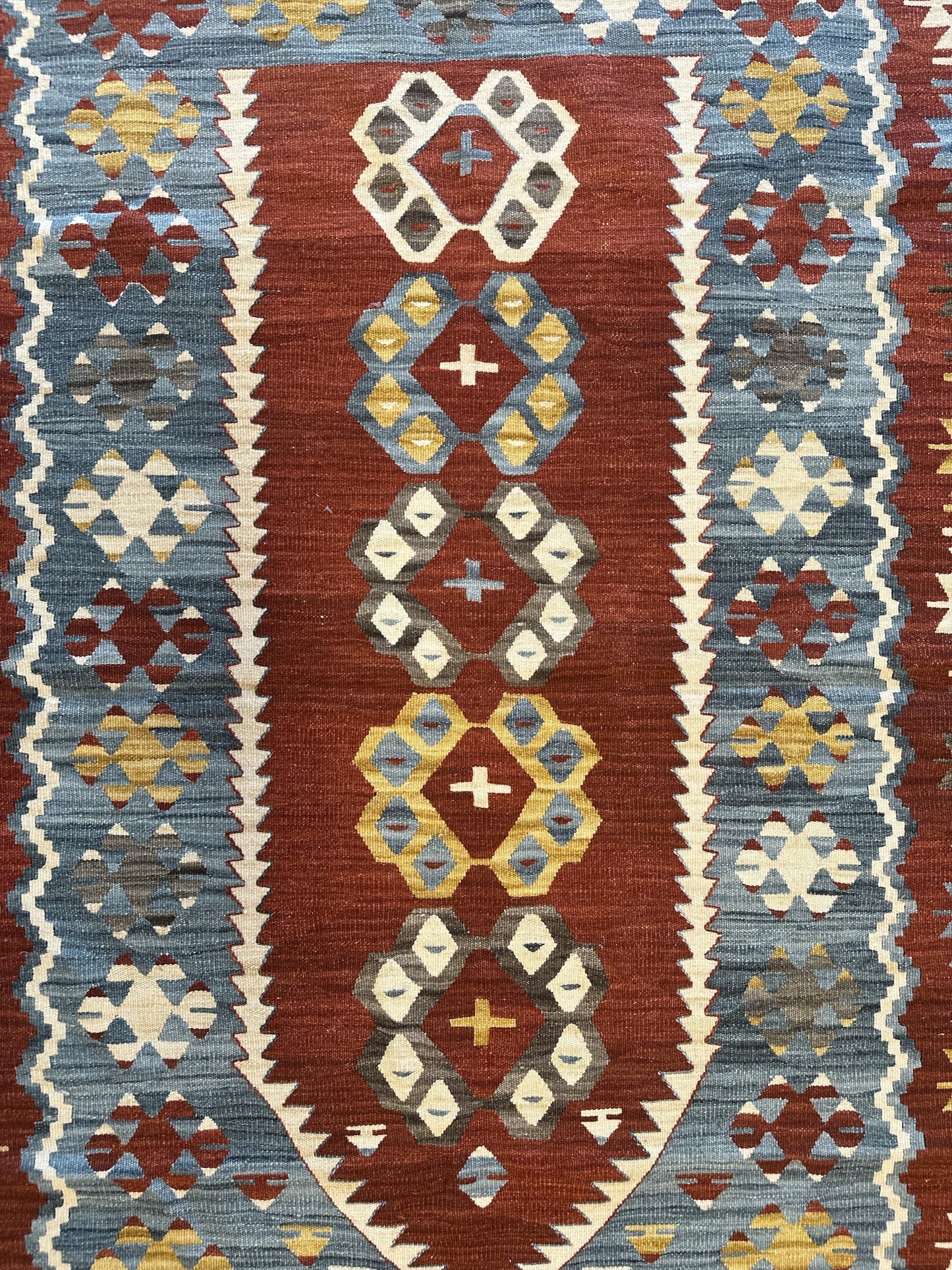 Handmade Turkish Ushak Kilim – Vintage Wool Area Rug