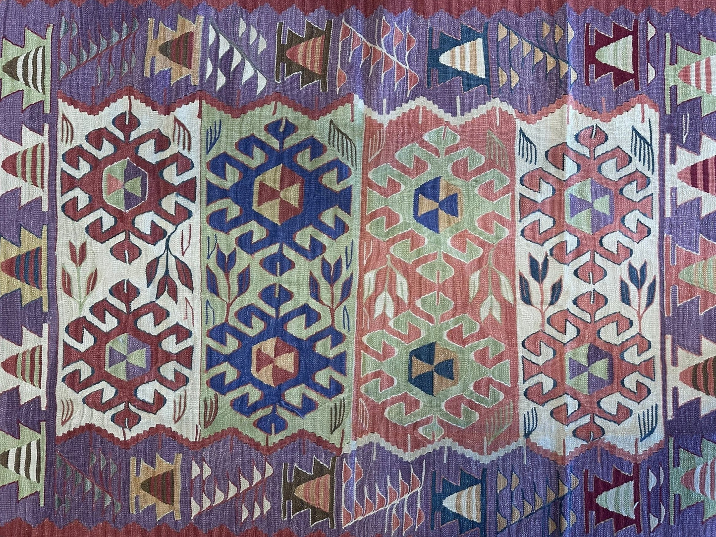 One-of-a-Kind Kilim Rug – Turkish Wool Carpet