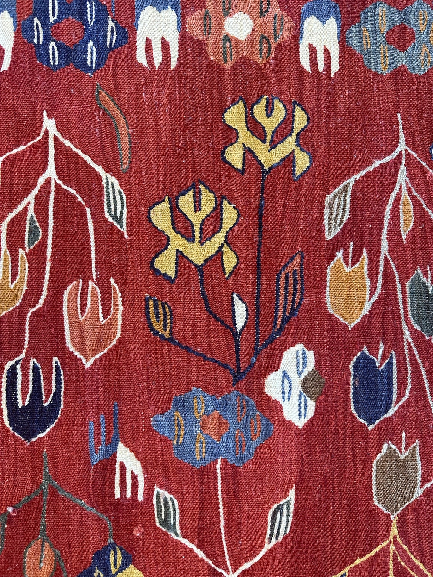 Handcrafted Turkish Usak Kilim by Artisans