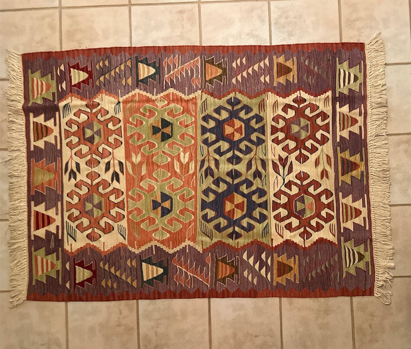 One-of-a-Kind Kilim Rug – Turkish Wool Carpet