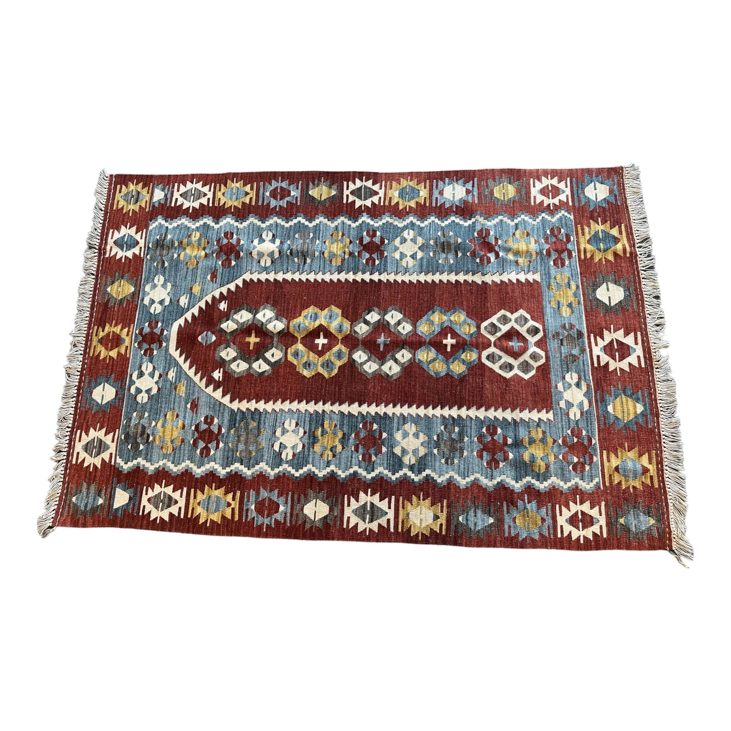 Handmade Turkish Ushak Kilim – Vintage Wool Area Rug