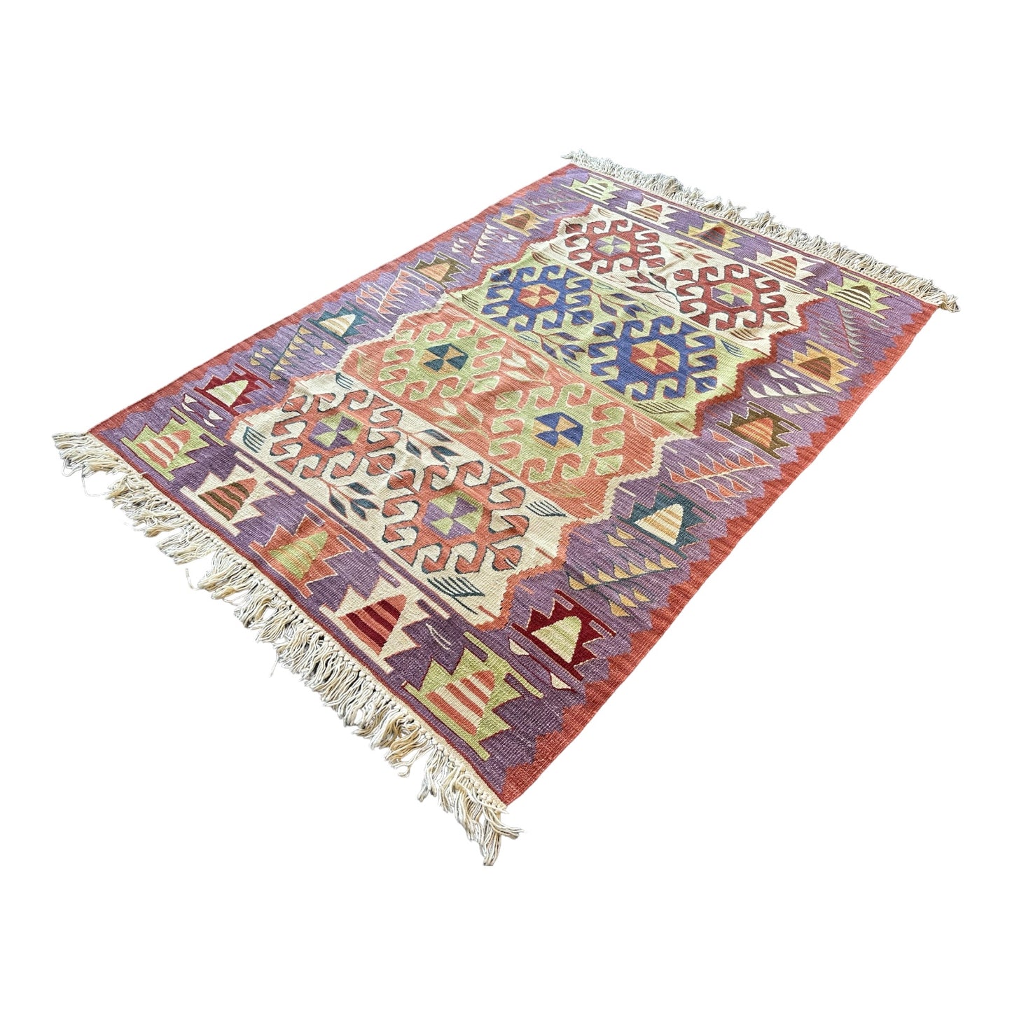 One-of-a-Kind Kilim Rug – Turkish Wool Carpet